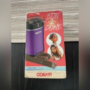 Conair Bun 2 Done model HS70QBX hair setter Curler Hot Rollers 6 Piece
